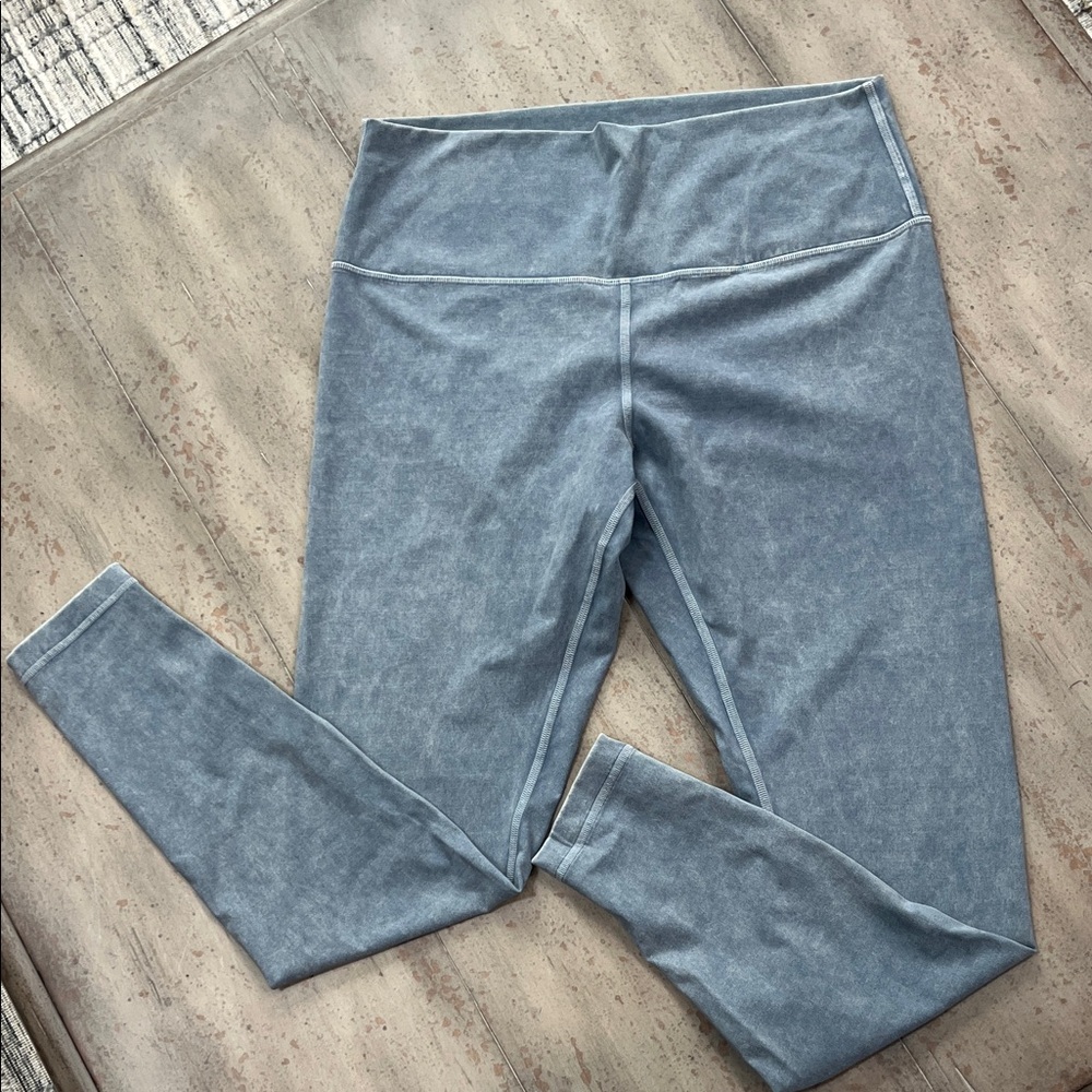 lululemon Mineral-Wash Leggings - Slate Gray Blue